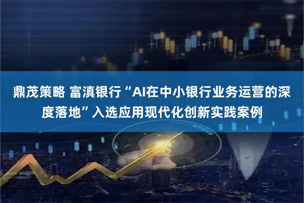 鼎茂策略 富滇银行“AI在中小银行业务运营的深度落地”入选应用现代化创新实践案例