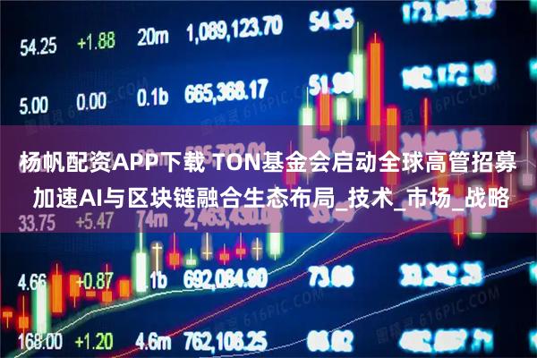 杨帆配资APP下载 TON基金会启动全球高管招募 加速AI与区块链融合生态布局_技术_市场_战略